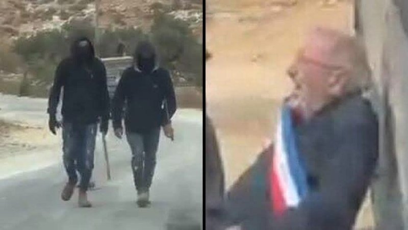 جانب من الأضرار التي لحقت بمركبات الوفد خلال واقعة اعتداء مستوطنين على دبلوماسيين أوروبيين في الضفة الغربية.