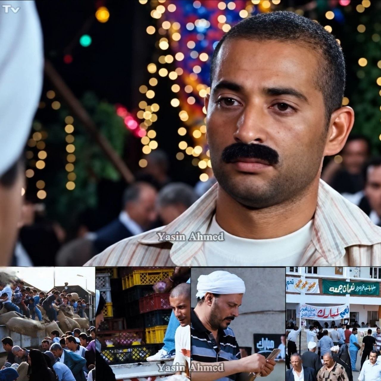 لقطة سينمائية تعكس حالة الفوضى والتوتر في فيلم دكان شحاتة والتي سبقت أحداث 2011
