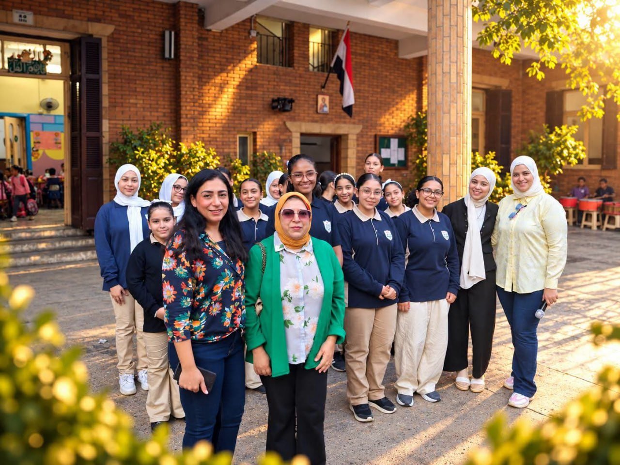 واجهة مدرسة بطريركية الروم الكاثوليك بالإسكندرية التي تجمع بين الطراز المعماري العريق والحداثة في مرافقها.